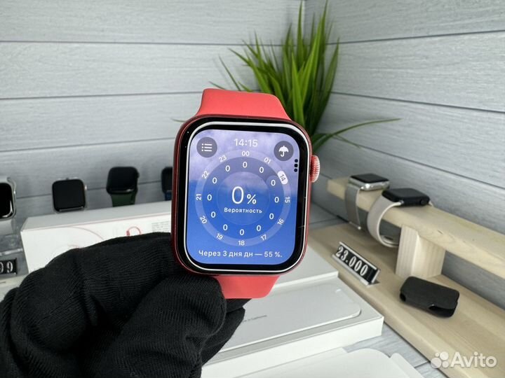 Часы Apple Watch 6 44mm (акб 100) Red Оригинал