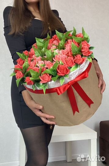 Букет из 51 розы. Букет из мыла