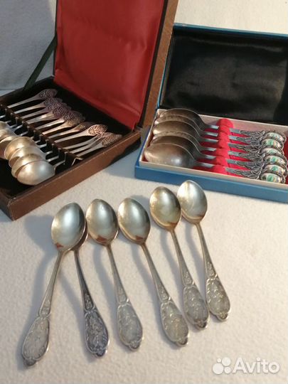 Мельхиоровые чайные ложки СССР