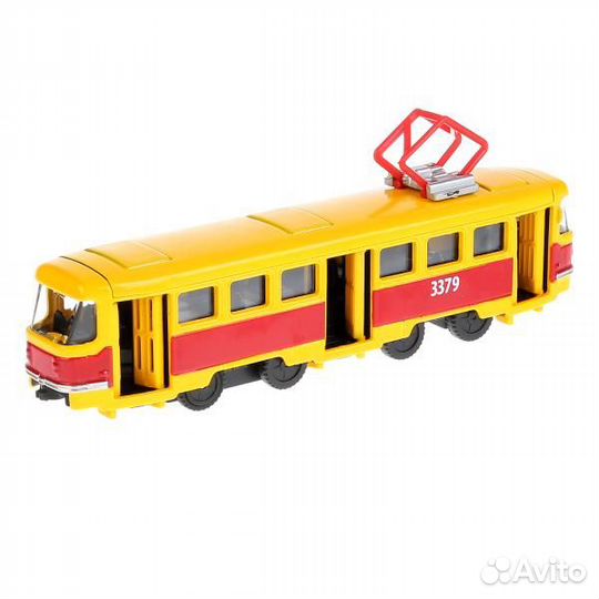 Модель Технопарк металл Трамвай 16,5 см двери, ине