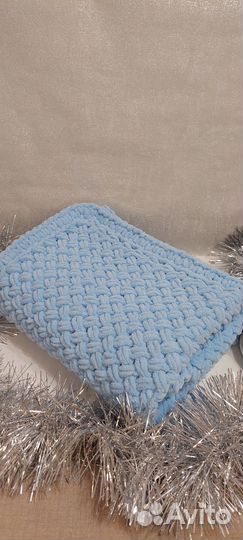 Плед детский вязаный ручная работа