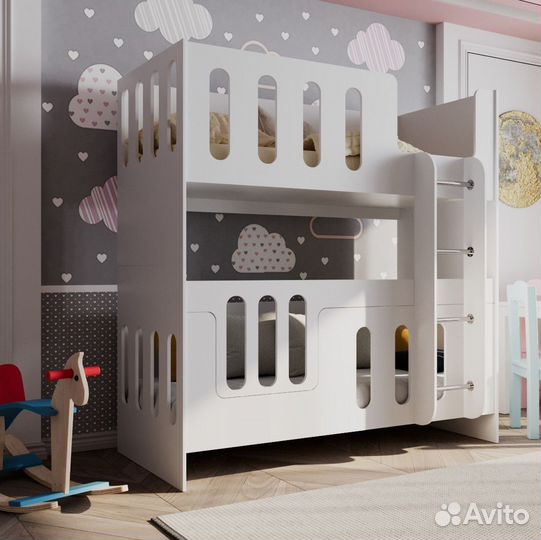 Детская двухярусная кроватка от производителя