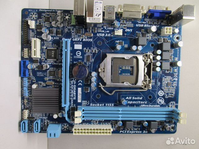 Материнская плата gigabyte GA-H61M-USB3V купить в Москве | Электроника ...