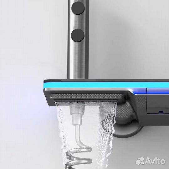 Латунный смеситель для ванной с цифровым дисплеем