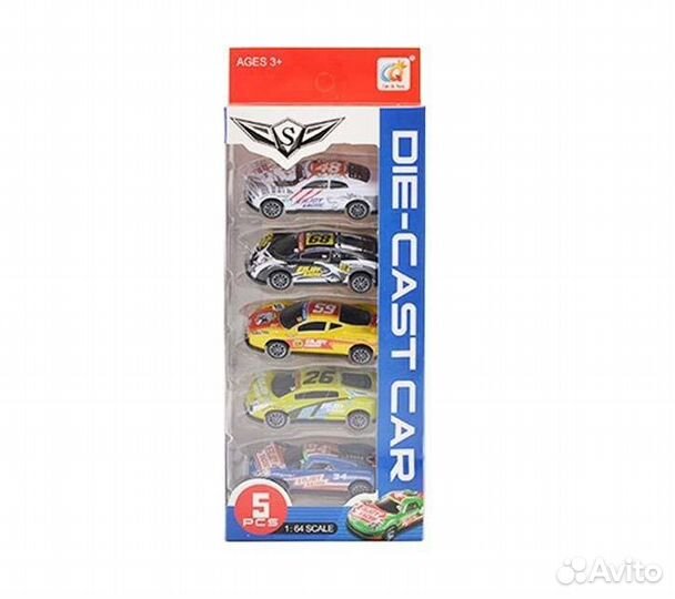 Набор металлических машинок 5 шт