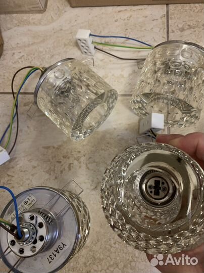 Светильник иво-20W 12в,G4 с декоративным стеклом