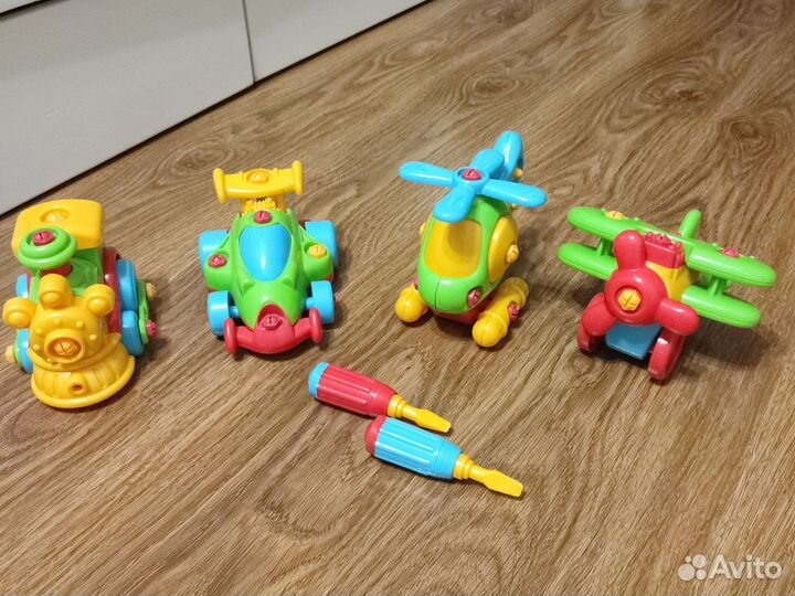 Машинка-конструктор с отверткой транспорт