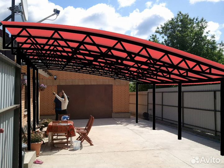 Навесы для автомобиля. Террасы, беседки, патио