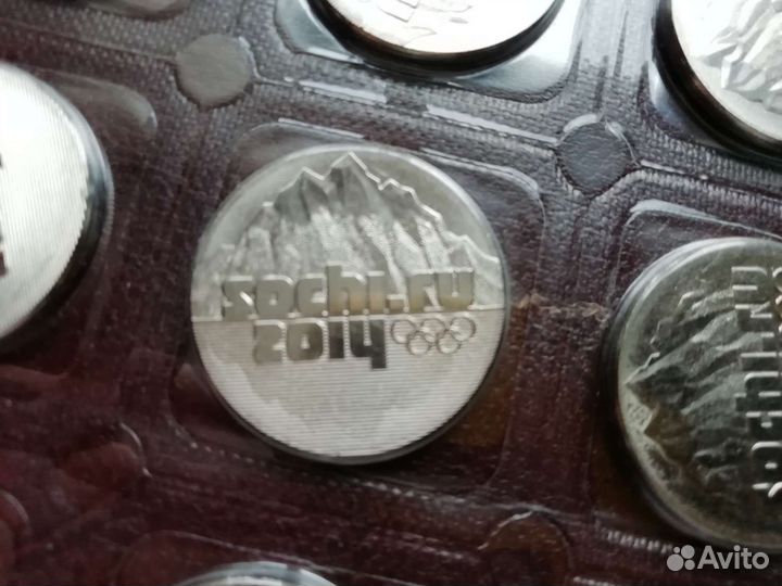 Юбилейные монеты Сочи 2014, 25 шт в банковской з