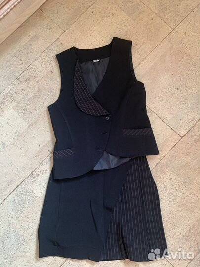 Школьная форма черная 134рост размер 36