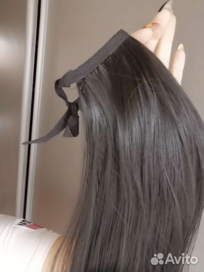 Волосы хвост на ленте