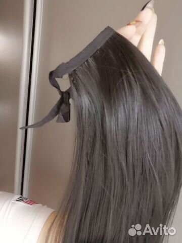 Волосы хвост на ленте