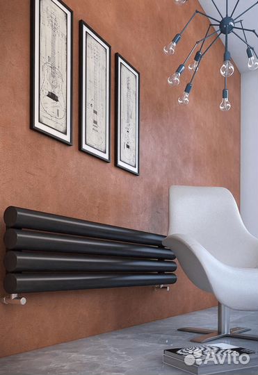 Вертикальный дизайнерский радиатор Steel-Hot от за