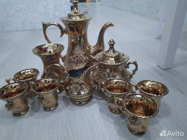 Чайный сервиз Золотая роза