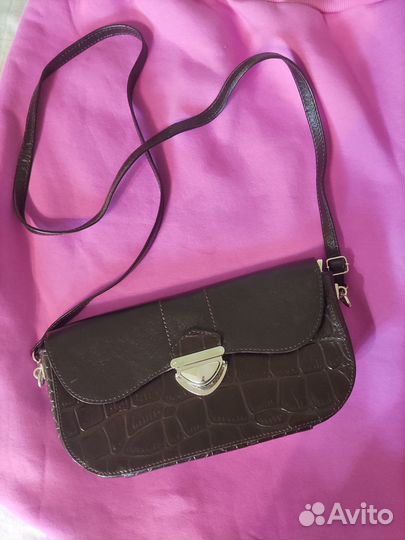 Сумка кроссбоди натуральная кожа коричневая