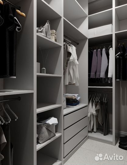 Гардеробная с островом
