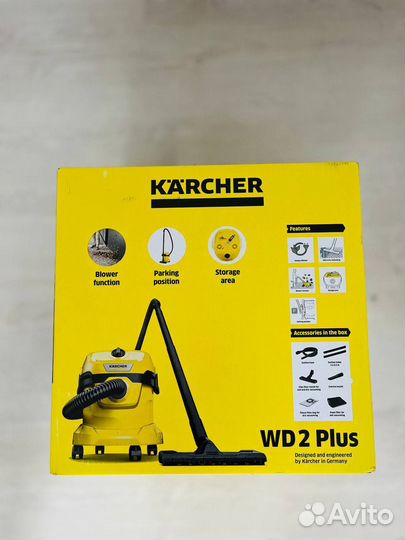 Пылесос Karcher WD 2 Plus. Новый