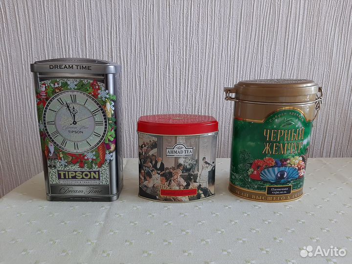 Банки жестяные.3шт.Новые