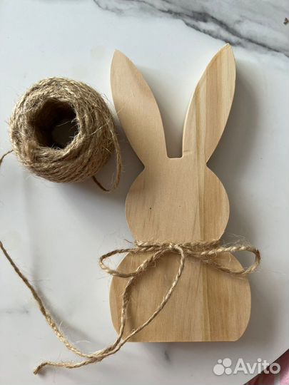 Деревянный зайка для декора, поделок, сувенир