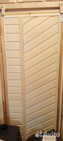 Дверь в баню Деревянная/ Деревянная со стеклом