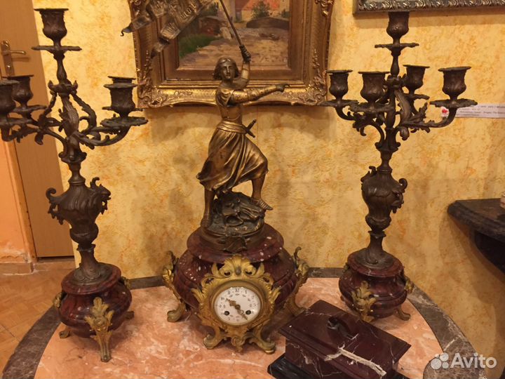 Каминные часы 19 век