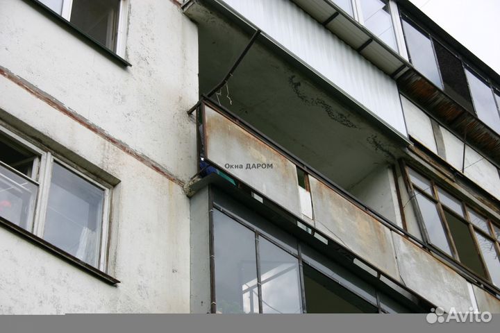 Балкон с алюминиевым остеклением