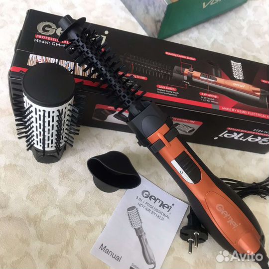 Фен - щётка 3 в 1, фен с вращающейся щеткой