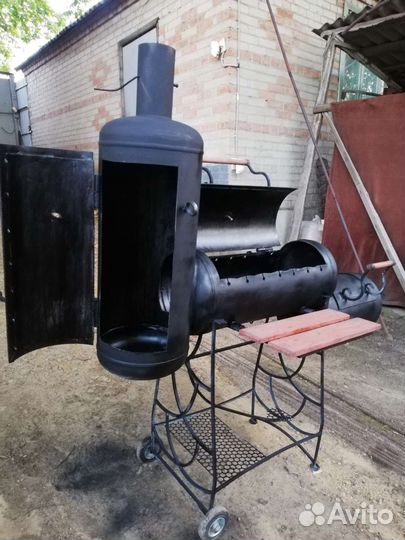 Мангал 3в1 каптильня горячего и холодного копчения