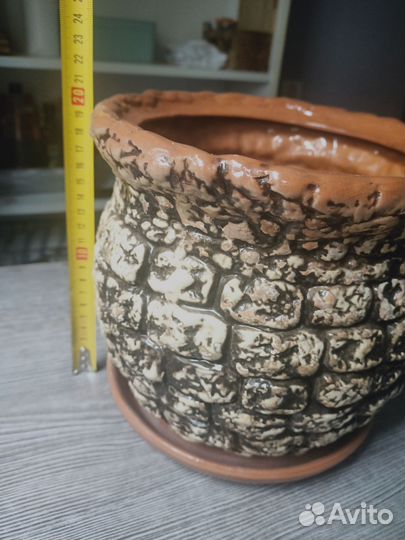 Горшок для цветов керамика большой h20