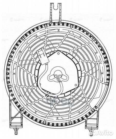 Вентилятор кондиционера с кожухом toyota land C