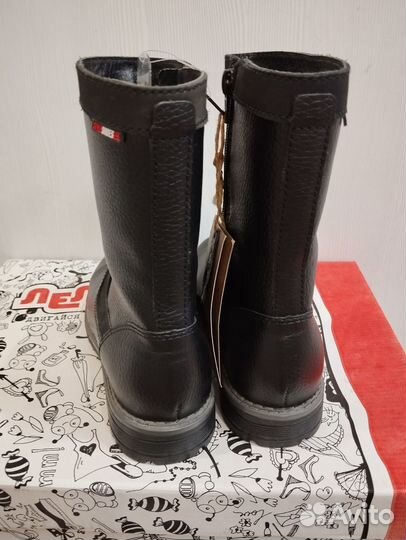 Полусапожки зима р-р 34,35,37 нат. мех Лель