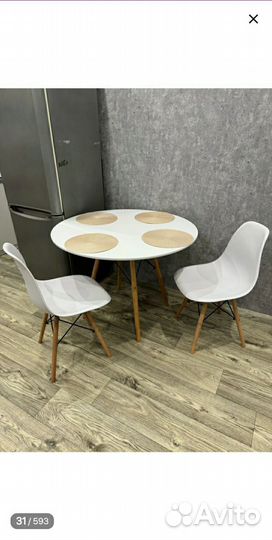 Кухонный стол круглый eames