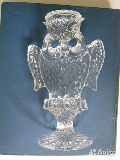 Подсвечник Сова хрустальный СССР