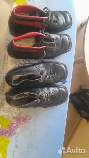 Кожаные Лыжные ботинки классические СССР