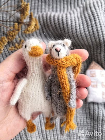 На заказ вязаные игрушки ручной работы гусь