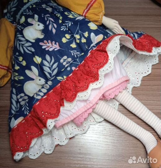 Текстильная интерьерная кукла ручной работы