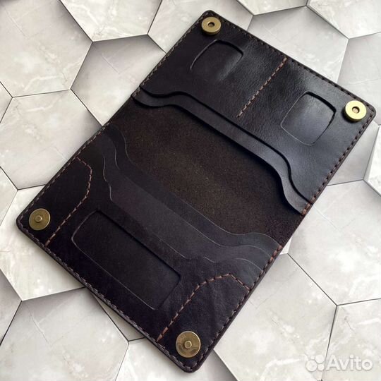 Обложка для автодокументов натуральная кожа