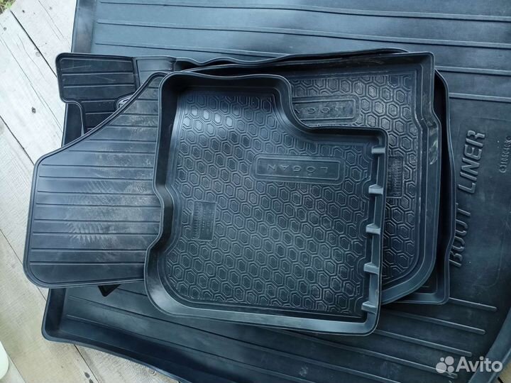 Рено Логан 2 Коврики салона и багажника 5шт