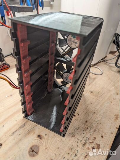 Корзина для 7 hdd дисков, обдув, питание, SATA