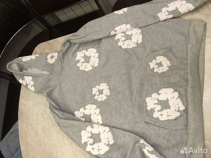 Худи denim tears серая