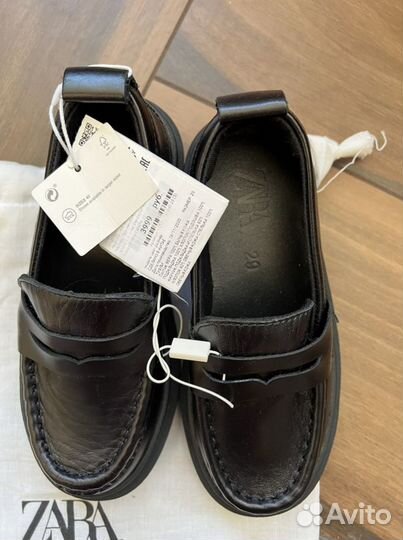 Лоферы новые Zara 29 размер кожа