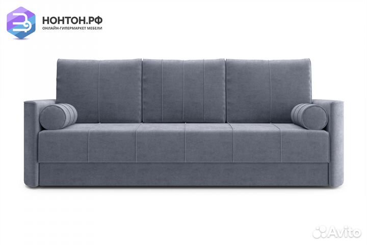 Диван еврокнижка Колибри 3-х местный темно-серый