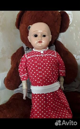 Кукла антикварная 55 см Минерва временно