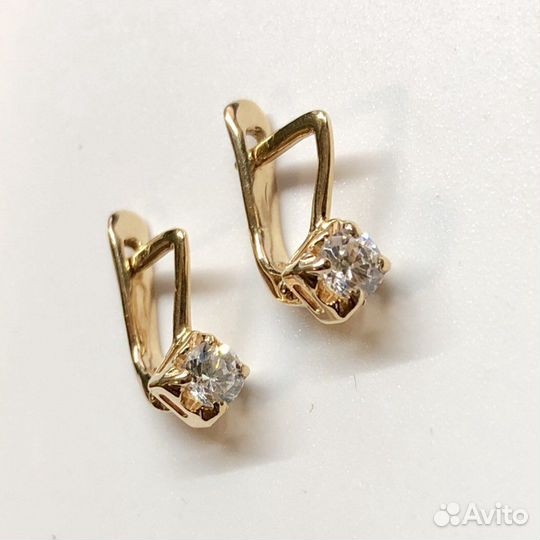 Золотые серьги 585 пробы