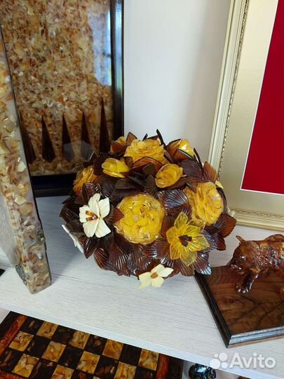 Экибана янтарная арт.000142