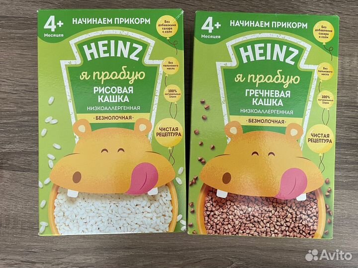 Детские каши безмолочные heinz