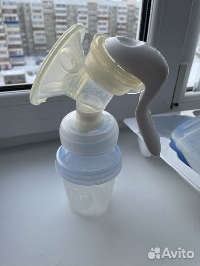 Молокоотсос avent ручной, бутылочка