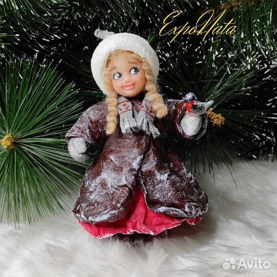 Ватные елочные игрушки