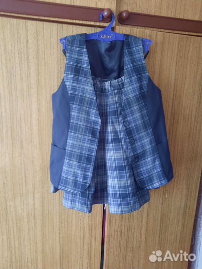 Школьная форма для девочки рост 140 синяя