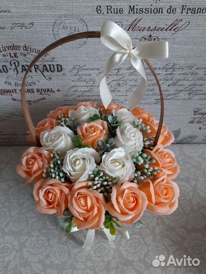 Букет из мыльных роз